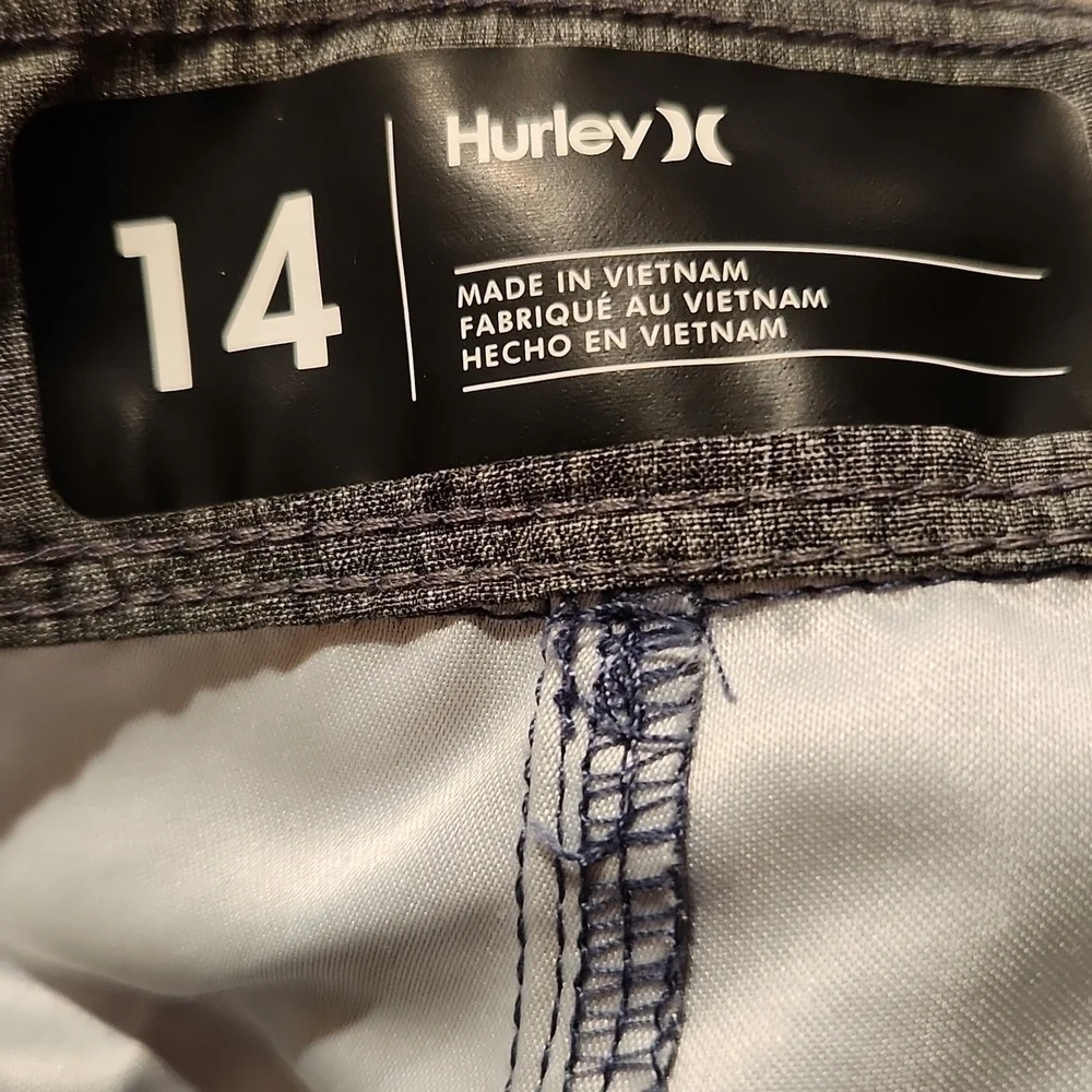 Hurley Boys Outrigger Striped Swim Boardshorts Size 14